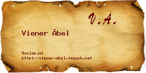 Viener Ábel névjegykártya